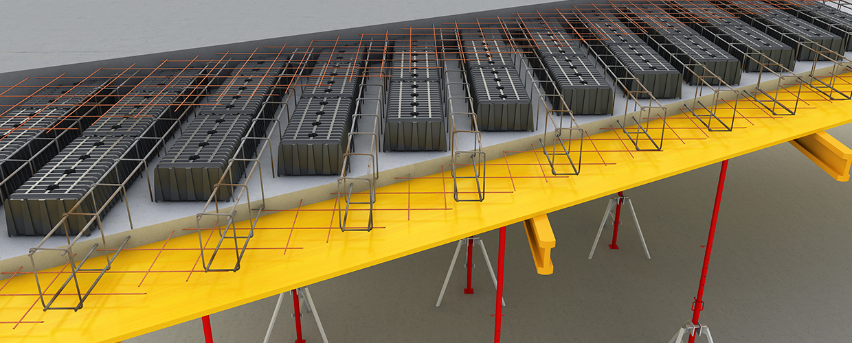 AIRPLAST ist ein neues Konzept von Hohlkörpern, das speziell für vorgefertigte Monodirektionalen-Betondecken entwickelt wurde.