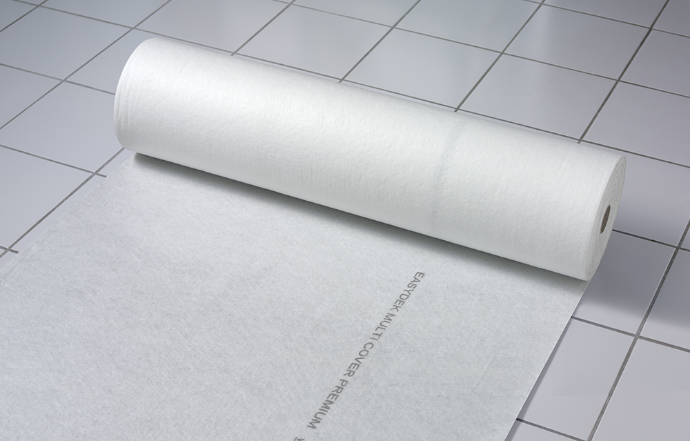 Multi Cover Premium+ ist ein selbsthaftendes Vlies für den temporären Schutz von Böden und Treppen.