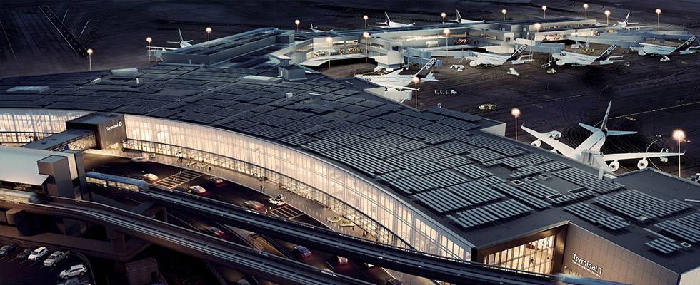 Geopanel wurde für das Gießen der Betonpfahlkopfplatte und Wände in  einem schwer zugänglichen Bereich des Terminals eingesetzt.