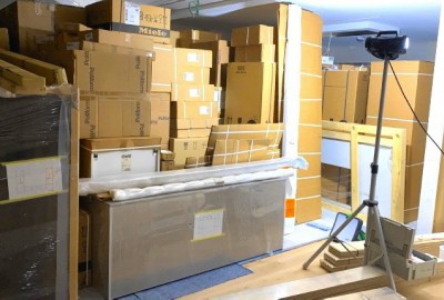 Das neu verlegte Parkett wurde mit den MULTI BOARD Kunststoff-Schutzplatten sicher geschützt.   