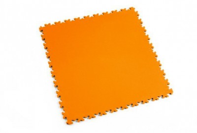 Orangene PVC Bodenfliese Fortelock Typ 2020 für Industriebetriebe