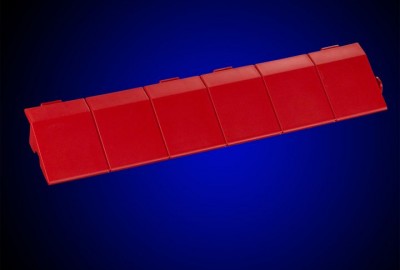 Festzeltboden Typ EXPO-tent Zubehör Rampenleiste in Rot ohne Lasche