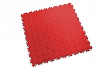 PVC Fliesen Typ 2040 für die Industrie mit Münznoppen in rosso rot