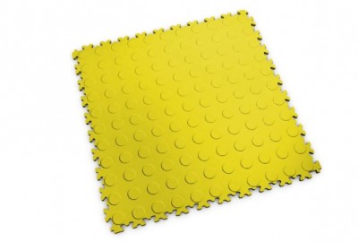 PVC Fliesen Typ 2040 für die Industrie mit Münznoppen in gelb