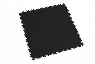 PVC Fliesen Typ 2020 für die Industrie mit Oberfläche Leder-glatt in Schwarz