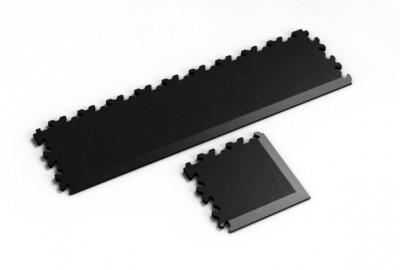 PVC Rampe und Ecke für die Industrie mit Oberfläche Leder-glatt in schwarz
