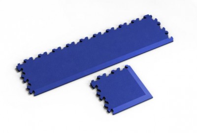 PVC Rampe und Ecke für die Industrie mit Oberfläche Leder-glatt in Blau