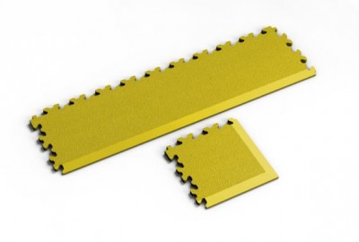 PVC Rampe und Ecke für die Industrie mit Oberfläche Leder-glatt in Gelb