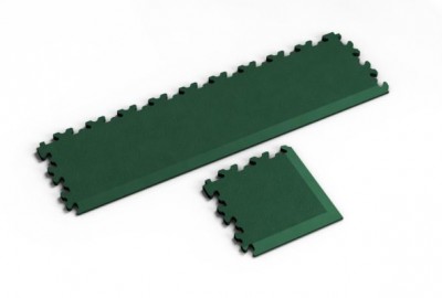 PVC Rampe und Ecke für die Industrie mit Oberfläche Leder-glatt in Grün