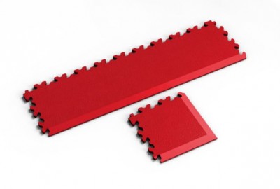 PVC Rampe und Ecke für die Industrie mit Oberfläche Leder-glatt in Rosso Rot