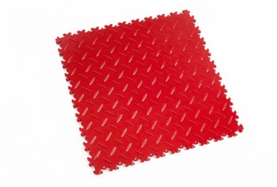 PVC Fliesen Typ 2010 für die Industrie mit Oberfläche Diamant Riffelung in Rosso Rot