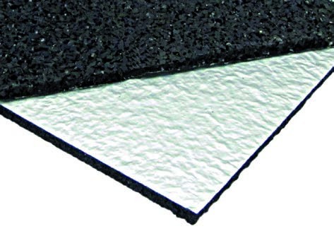 Regupol® resist solar FH AK besitzt eine unterseitige Kaschierung mit Alu-Triplex-Folie. Sie verhindert Weichmachermigration zwischen nicht gummiverträglichen Abdichtungsfolien (z. B. Weich-PVC) und der Schutzschicht.